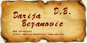 Darija Bežanović vizit kartica